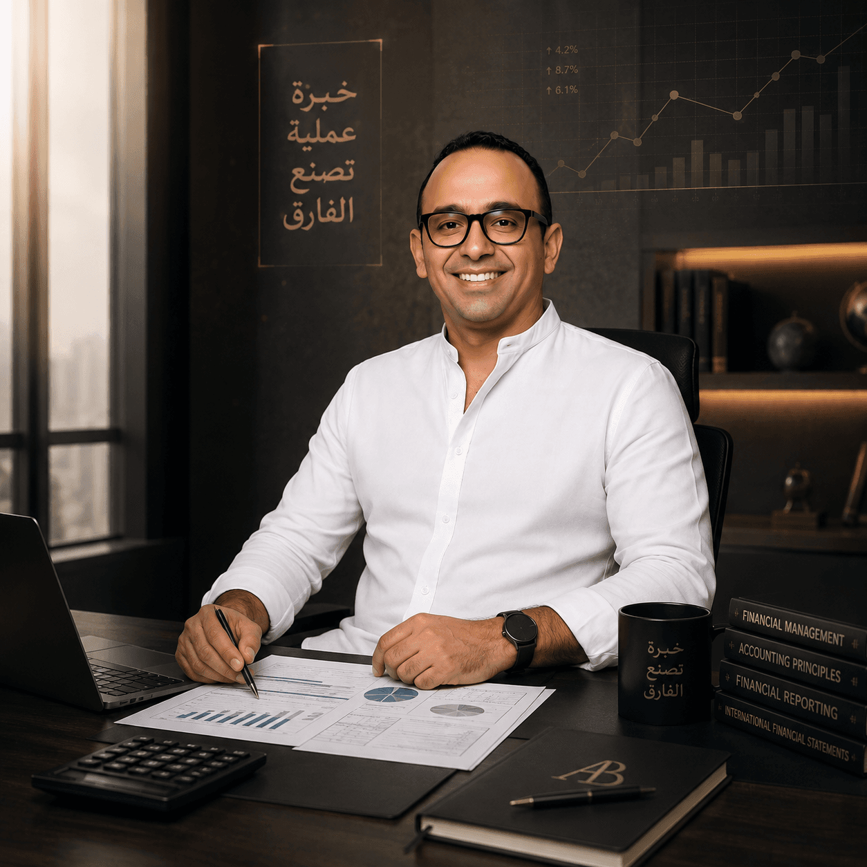 عمرو بزان في موقع العمل